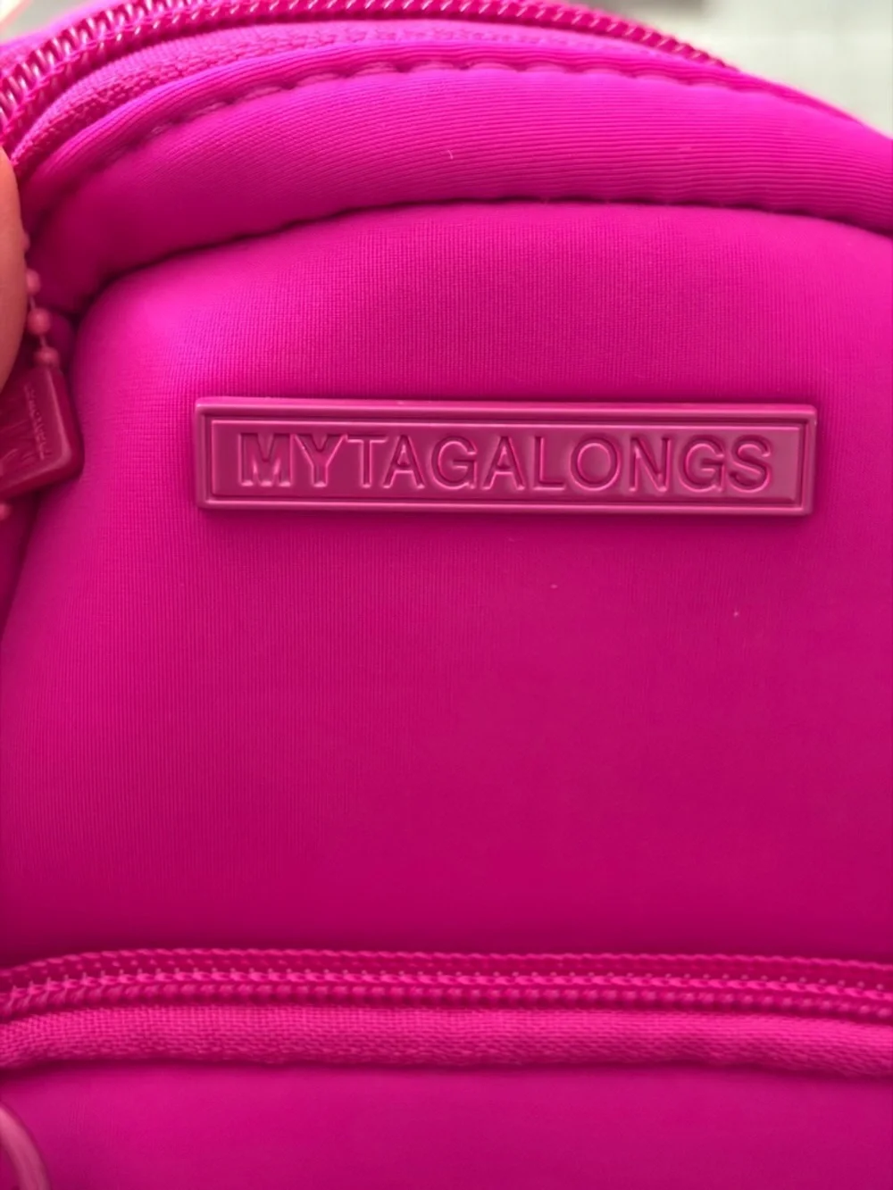MYTAGALONGS Hot Pink Mini Convertible Crossbody Neoprene Bag NWT
